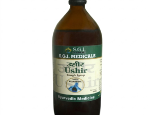 Ushir Ayurvedic Cough Syrup 450ml with tulsi honey and ginger for natural cough relief